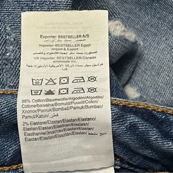 NOISY MAY Lucy NW Slim distressed denim jeans women’s size 28 mid rise blue - Picture 10 of 13